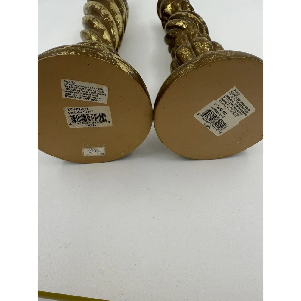 Vintage Mikasa Brass Colored Candle Sticks 2pc 16